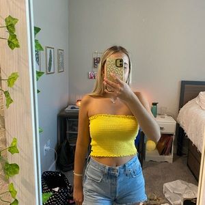 Hollister yellow tube top